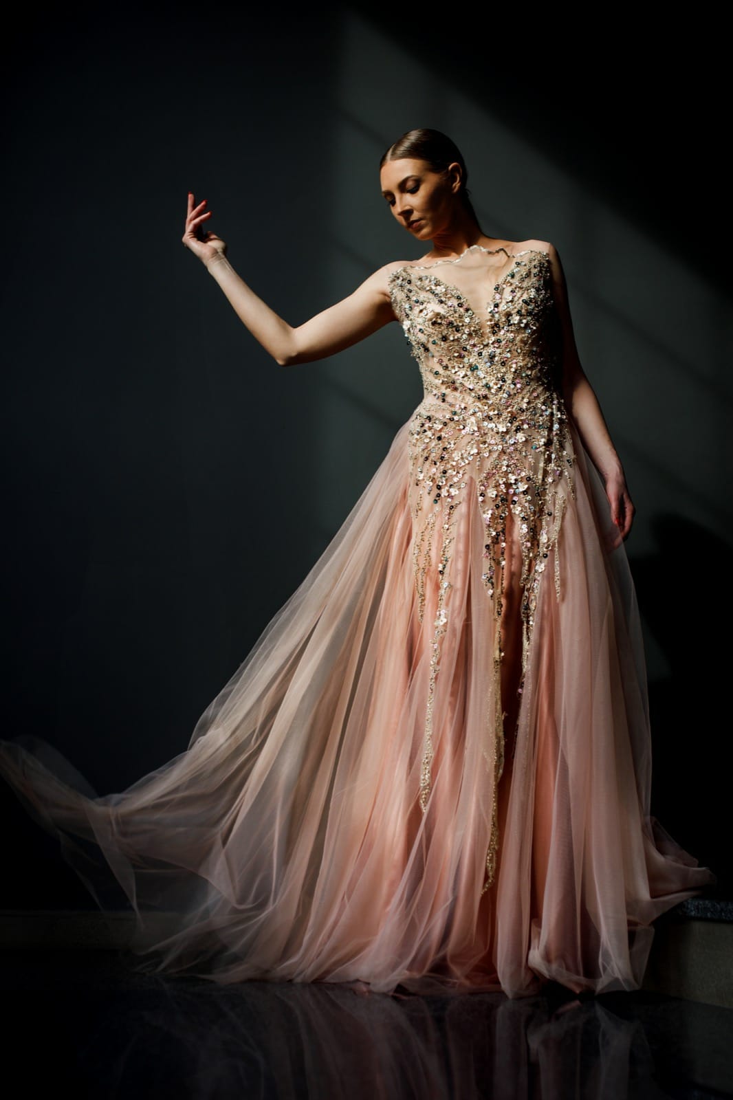 Rochie creație unicat, din tul | ELL 101